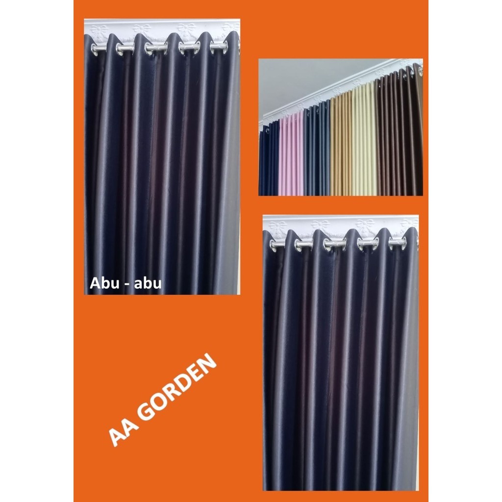 Gorden Blackout Polos Premium Import Gordyn Jendela Gordeng Pintu Horden Kamar Minimalis Panjang Pen