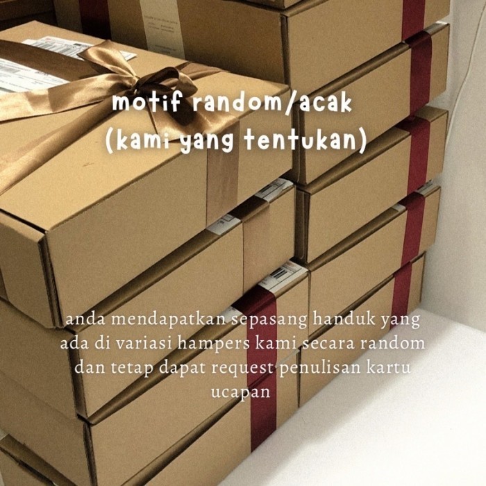 

(NEW) -Hampers Kado Souvenir / Gift Set Box Handuk 70x140cm Couple Pasangan 4 - random 70x140