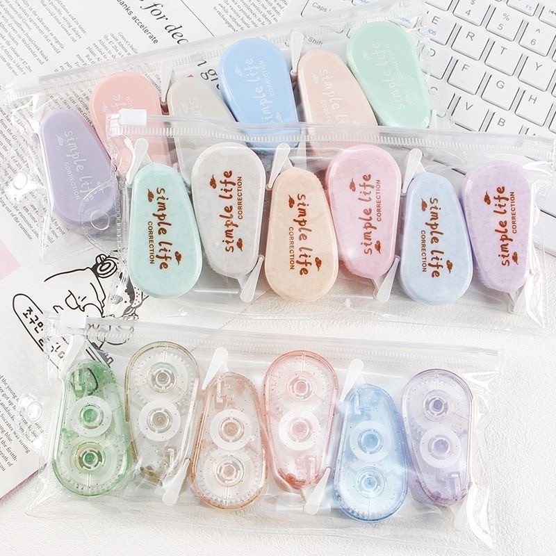 

Set 6 Pita Koreksi Correction Tape Tip Ex Kertas Pita Penghapus Pink School Stuff Lucu Pita Koreksi Stationery Korea barang aesthetic