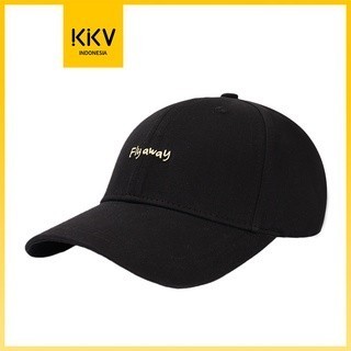 ✨W.H.Sw✨ - PROMO KKV Ohgo Topi Baseball Pria Wanita Dewasa Warna Pastel Bordir Tulisan - Fly Away-Bl