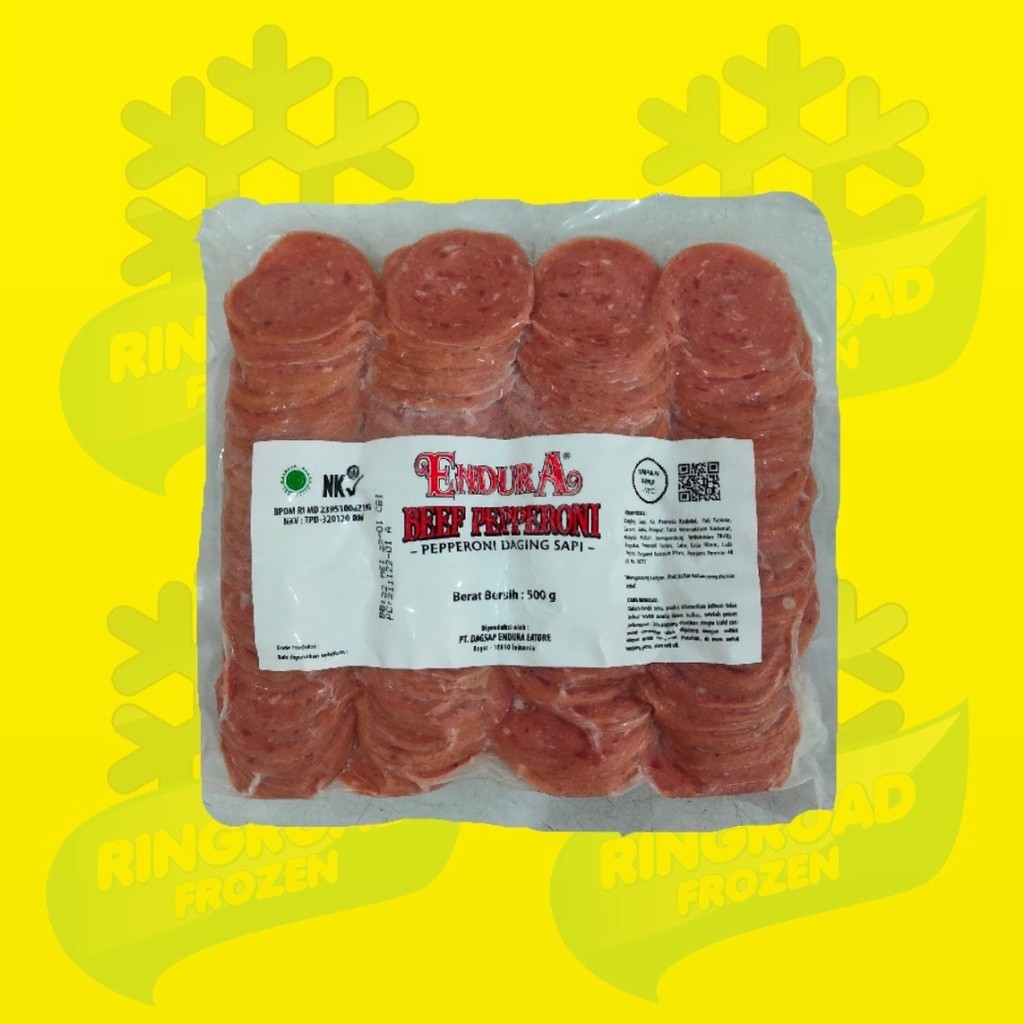 

ENDURA BEEF PEPPERONI 500 GR - DAGING SAPI IRISAN