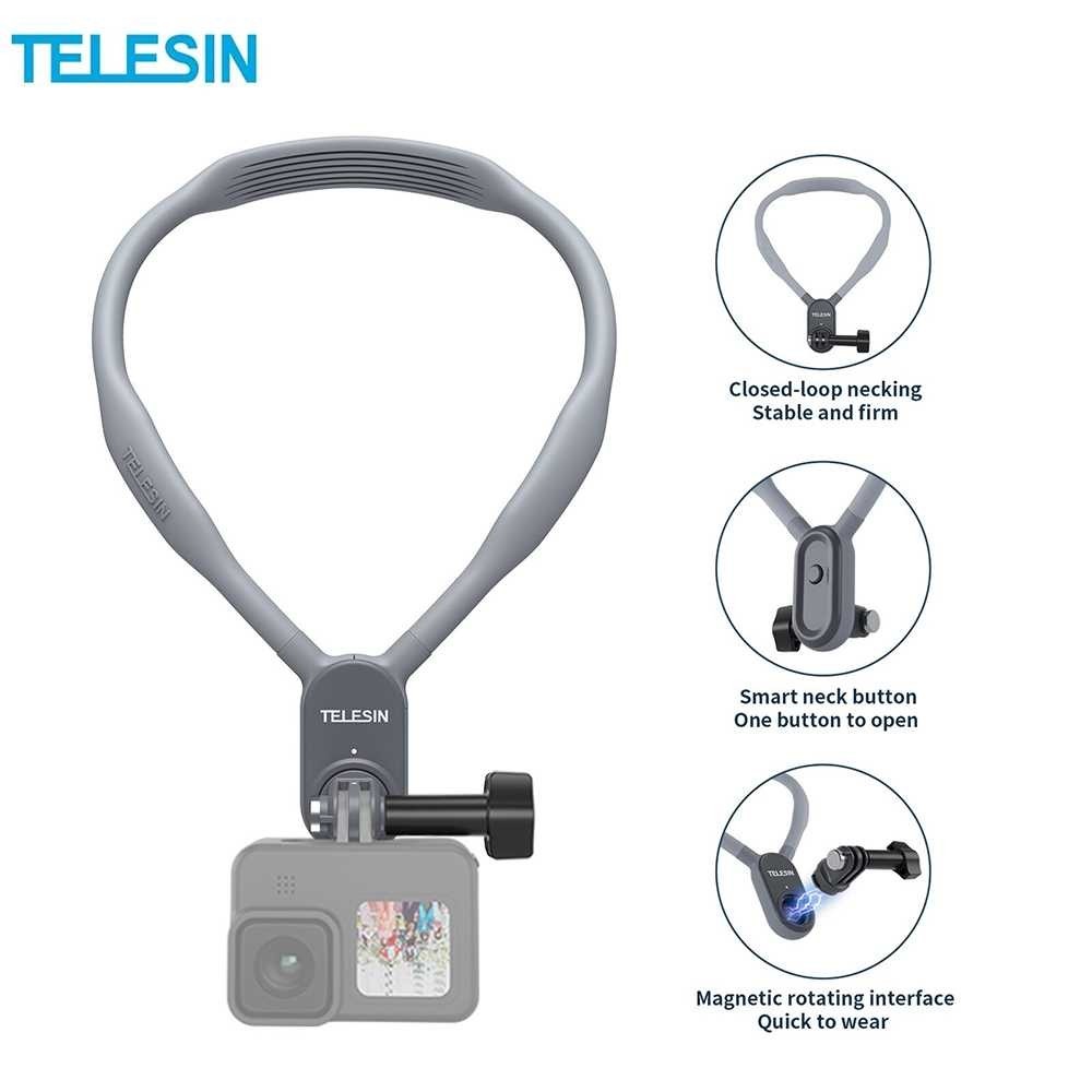 TELESIN Magnetic Neck Holder Mount Strap Kalung Leher GoPro