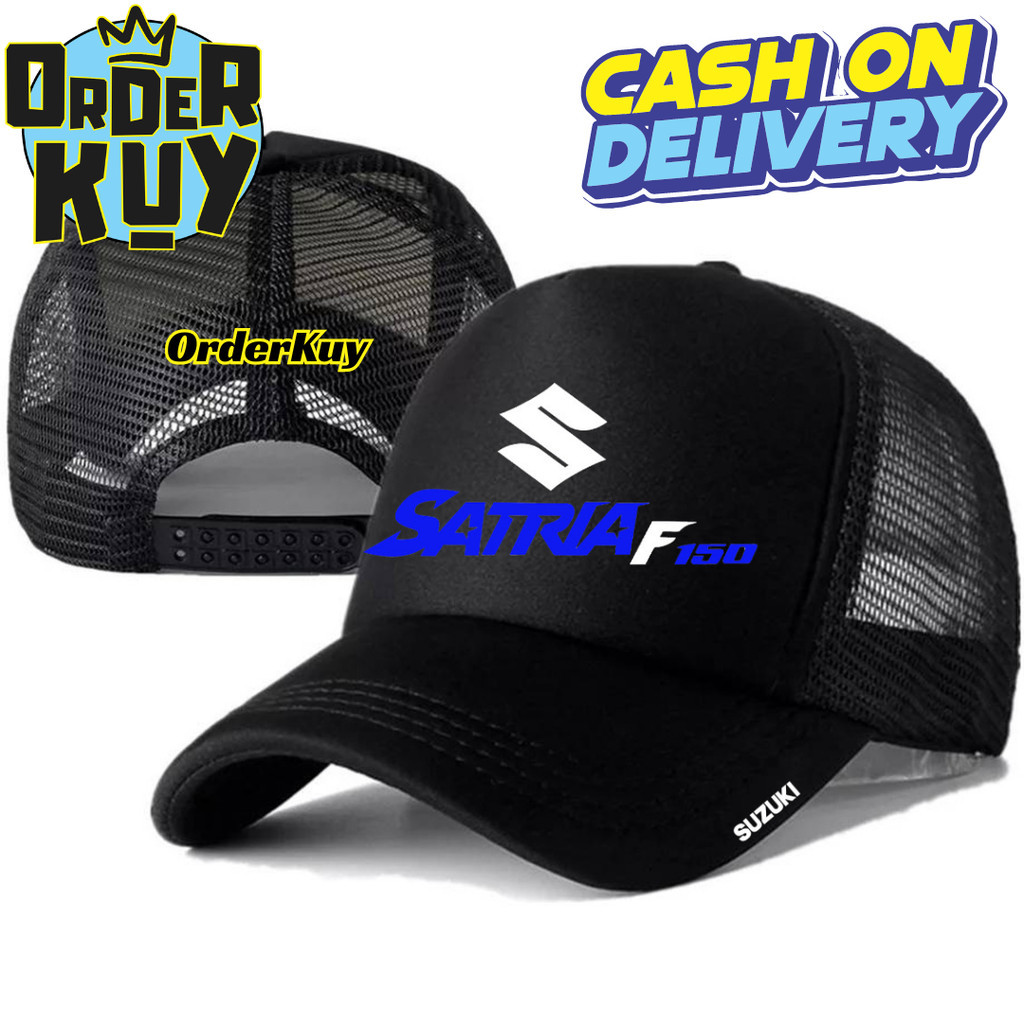 OrderKuy Topi Trucker SATRIA F - Topi Distro SATRIA FU Logo - Topi SATRIA F Premium - Topi Pria Dewa