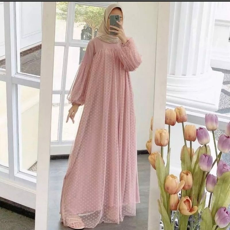 Gamis terbaru 2024 lebaran wanita import / GAMIS TERBARU / GAMIS BUNGA PREMIUM CRINKLE MOTIF / GAMIS