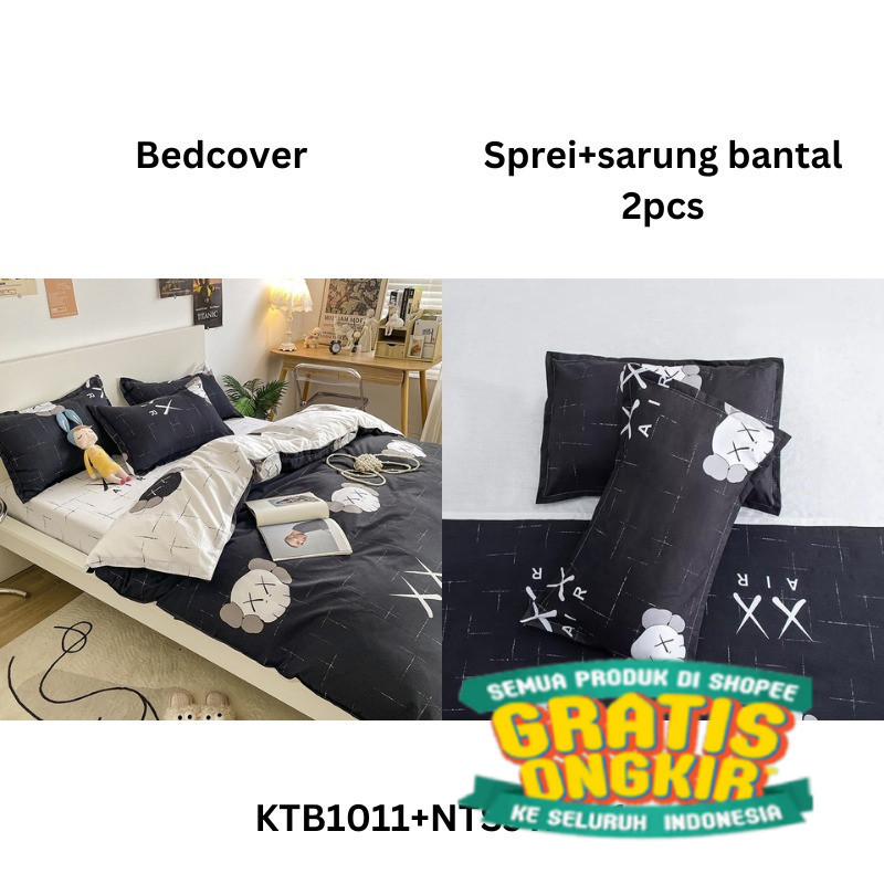 Selimut Bed Cover + Sprei Ukuran 160x200CM / Bedcover Motif Aeshtetic Minimalis Sprei Polyester Anti