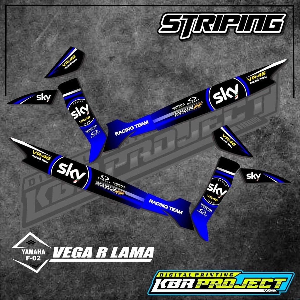 Stiker VEGA R LAMA striping VEGA R LAMA motor YAMAHA motor sticker variasi