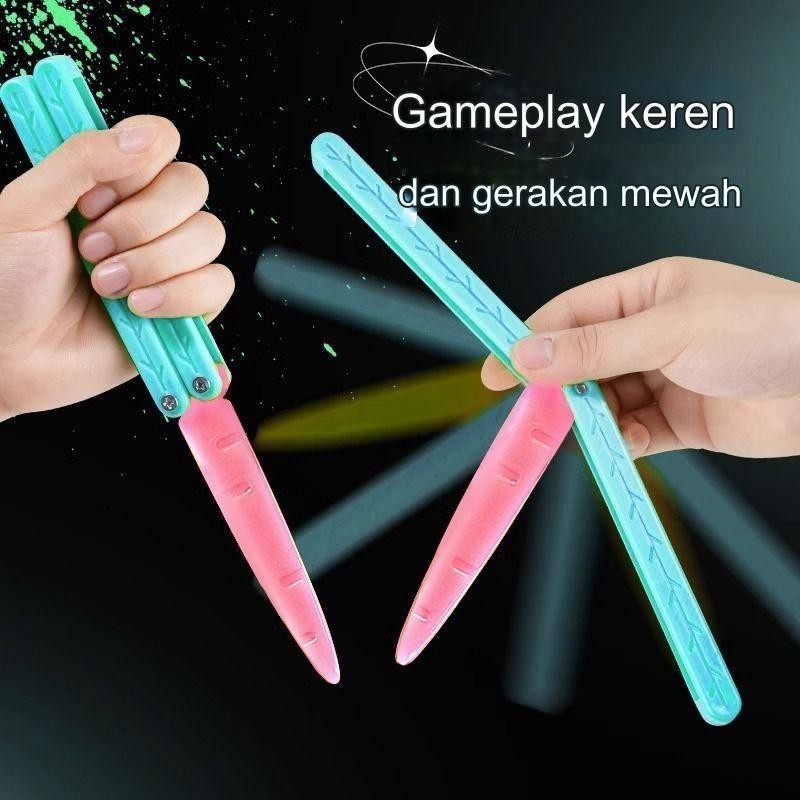 POPO✨Mainan Anak-anak/Gravitasi 3D Pisau Kupu-kupu Mainan/3D Cetakan Pisau Lobak Mainan/Mainan Berca