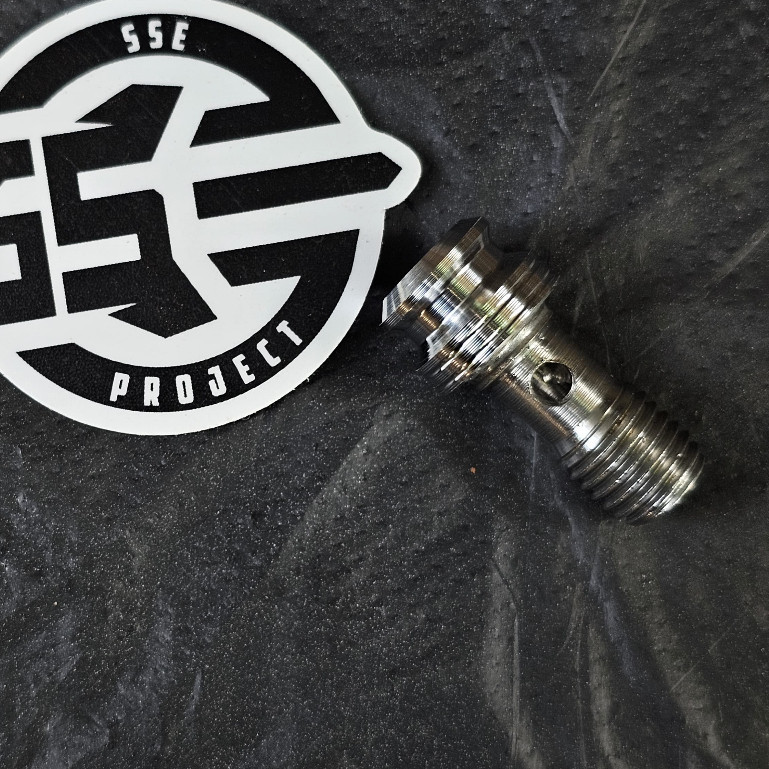 Baut L Banjo Nepel Selang Rem Kaliper KTC Stainless Bubut Handmade