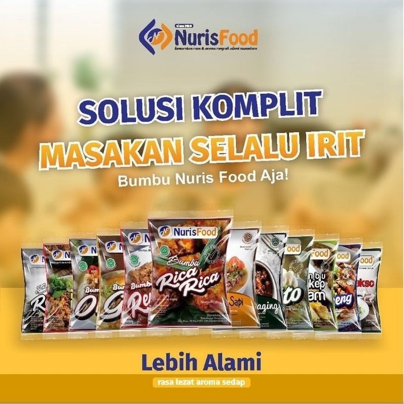 

BUMBU INSTAN NURIS FOOD 30gr/ SOLUSI MASAK ENAK & SEHAT