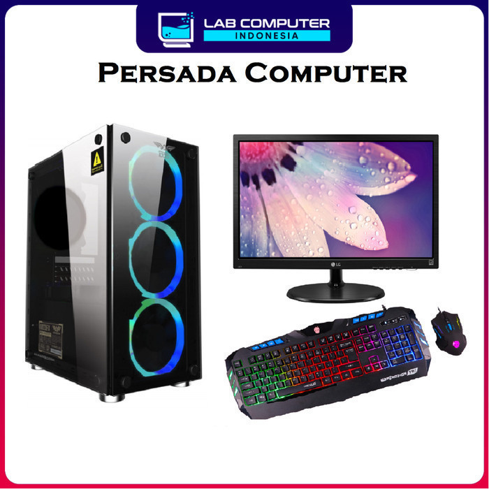 PAKET LENGKAP PC GAMING AMD RYZEN 3 3200G + LED Monitor + Rexus VR1