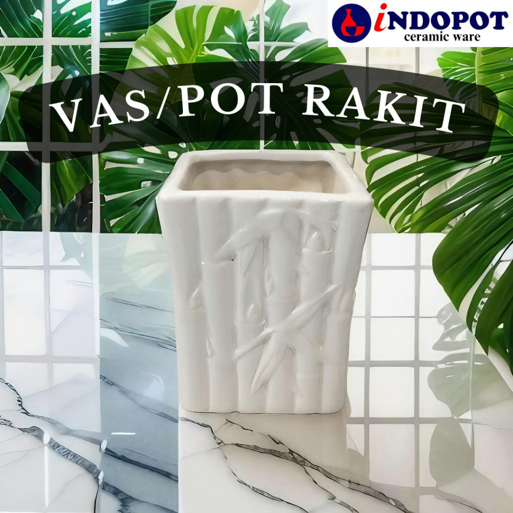 Vas Pot Bunga Keramik Model Rakit untuk tanaman Hias / Hidup / anggrek / bonsai / sukulen / artifici