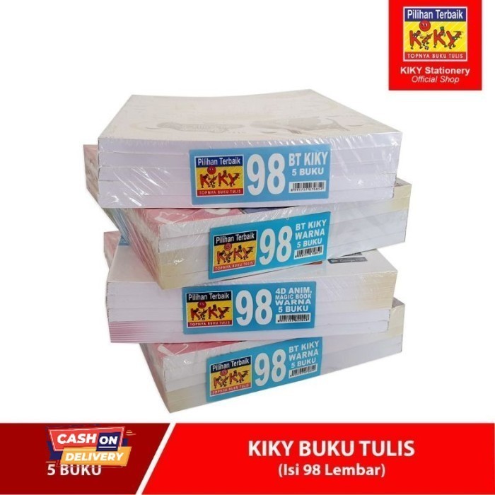 

✨LARIS✨ -BUKU TULIS KIKY ISI 98 LEMBAR [ 1 PACK = 5 BUKU ] - BUKU TULIS SEKOLAH