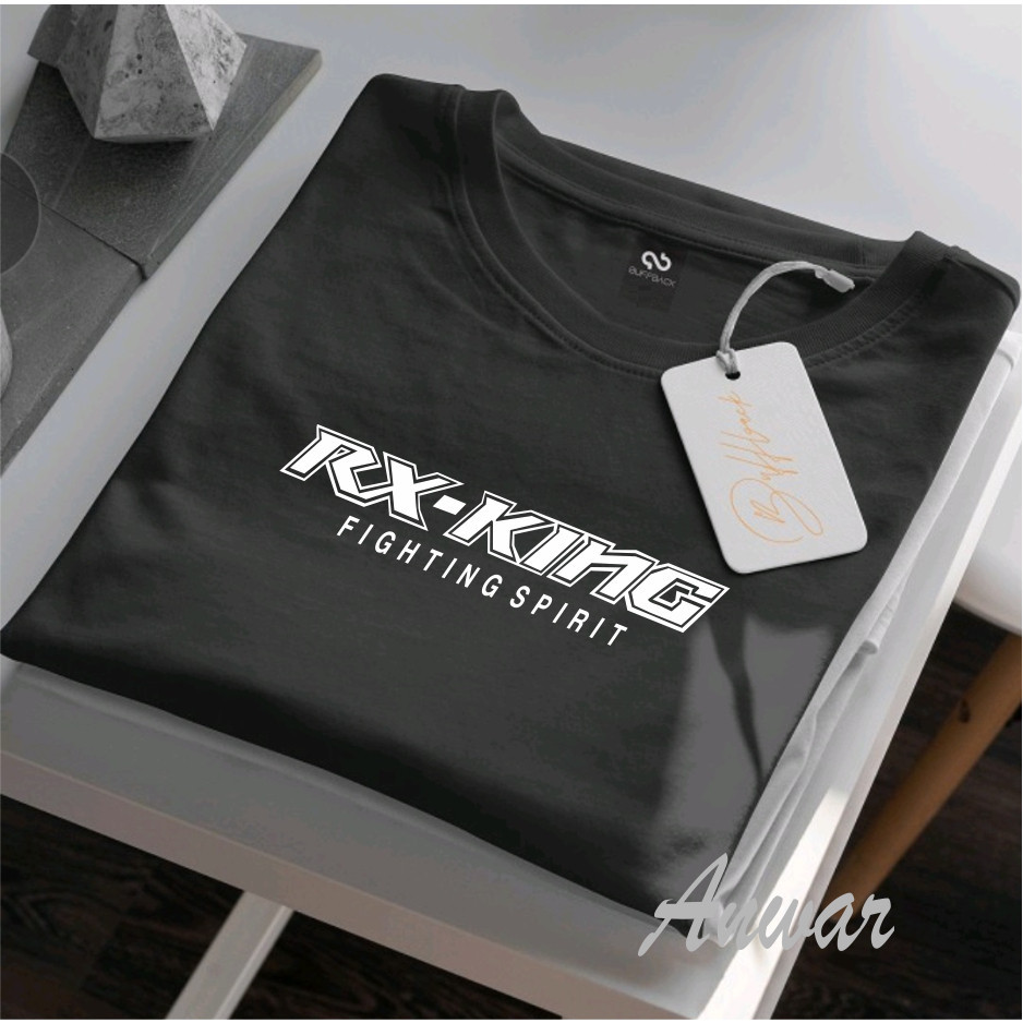 FestKaos Dije Store - Oblong Terlaris Kaos Distro RX king Motif Lengan Pendek Logo White Pria Wanita
