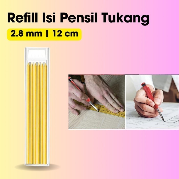 

TRFF Refill Isi Pensil Tukang Mekanik Carpenter Pen 2.8mm 6 PCS MR06