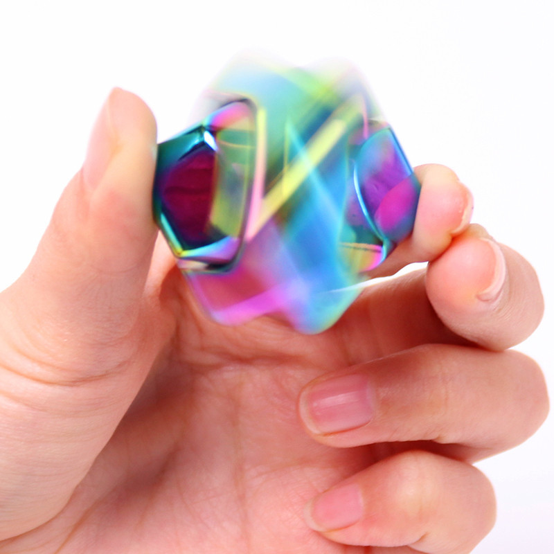 Square dekompresi berputar atas dadu antistres mainan logam Fidget Spinner ADHD autisme Brinquedos u
