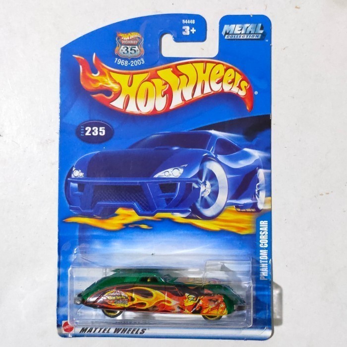 Hotwheels 38 Phantom Corsair hijau 2003 base besi