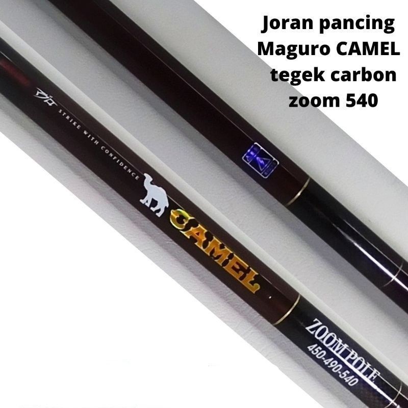 Joran Tegek Maguro Camel | Carbon Keiryu | Zoom Pole | Ringan | Kuat