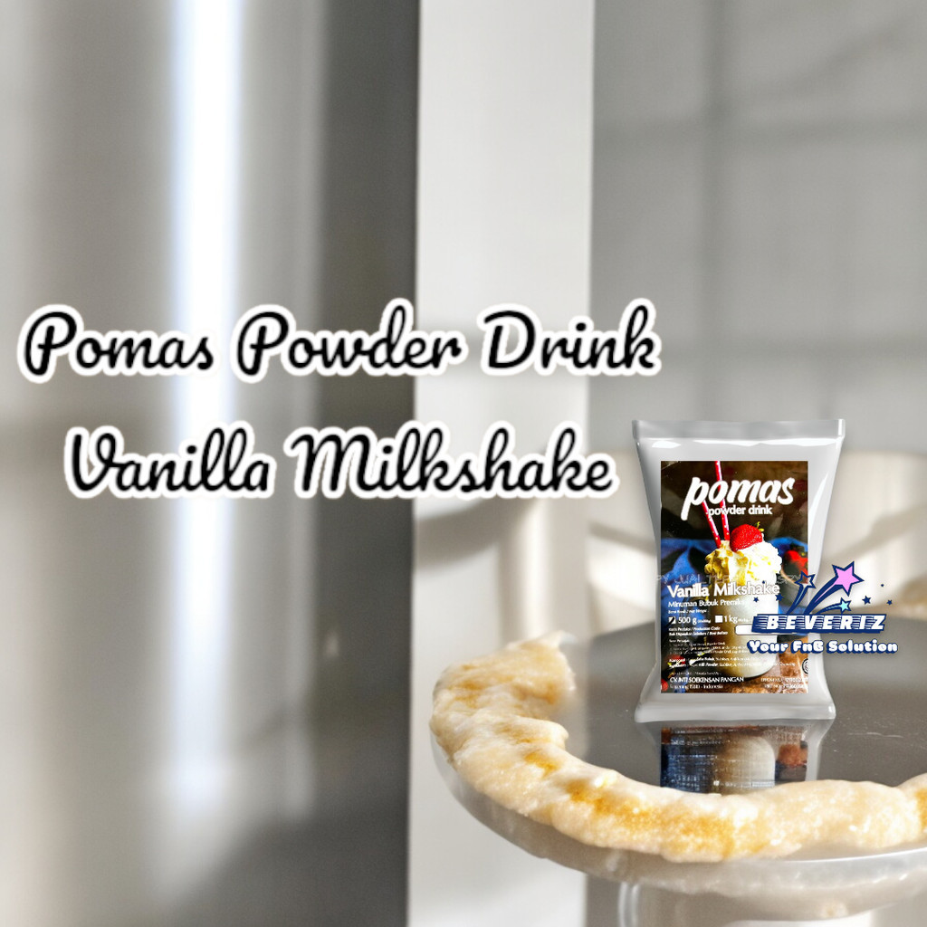 

Pomas Vanilla Milkshake Powder Drink | Bubuk Minuman Rasa | Serbuk Boba Bubble Kekinian 500 Gram