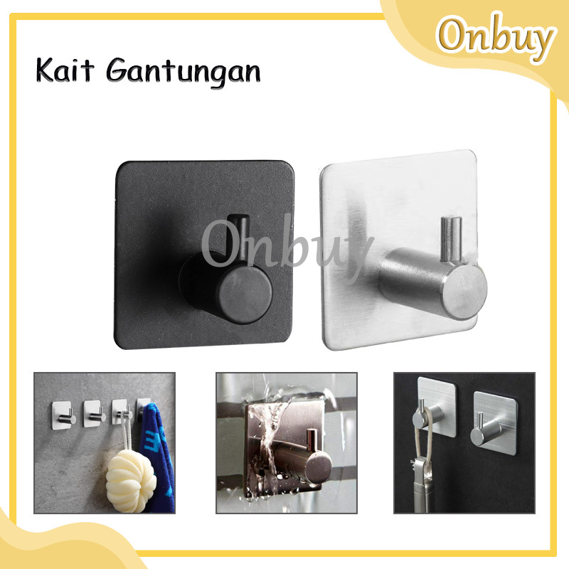 Gantungan Baju Stainless Steel Tempel Dinding Gantungan