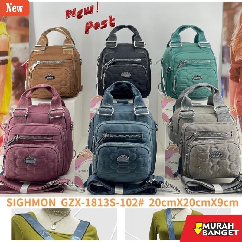 tas selempang wanita shopee haul TAS 3in1 new SIGHMON/MULTIFUNGSI. (IMPORT)