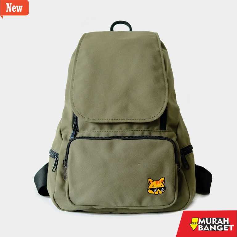 tas ransel wanita shopee CRSL Chilo Mini Baggu | Green Army | Ransel Mini | Tas Sekolah | Mini backp
