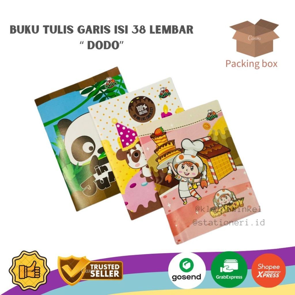 

Buku Tulis Garis DODO 38 Lembar isi 10 Buku 1 PACK