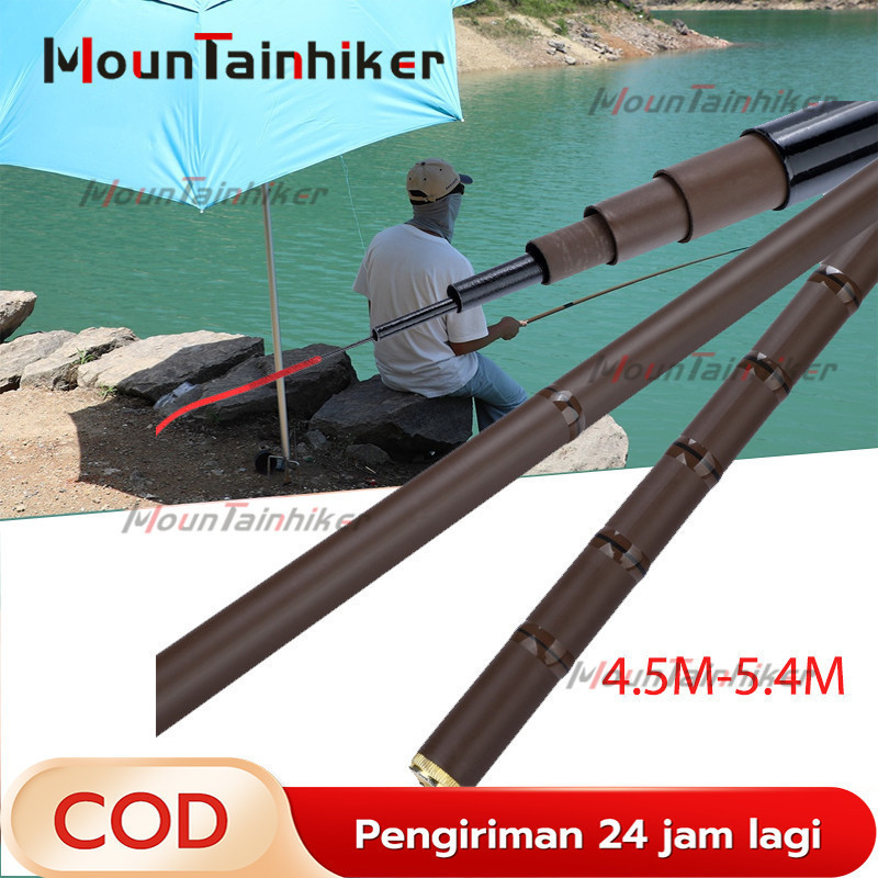 joran pancing 3.6m/4.5m tegek 450 murah ringan kuat joran pancing tegek carbon super murah ringan ku