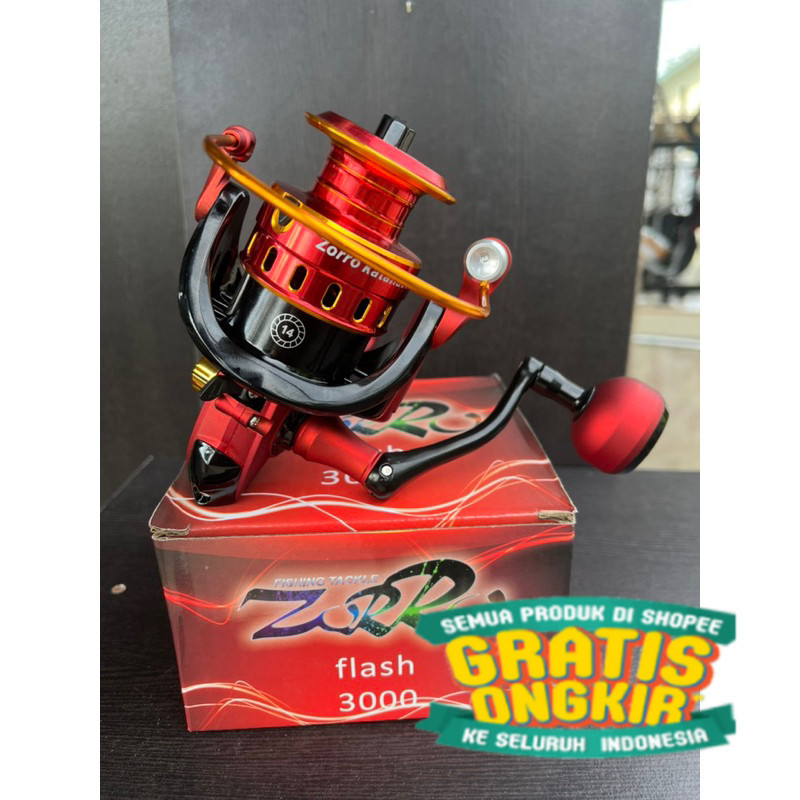 reel pancing zorro katana/ hitam putih pink polos