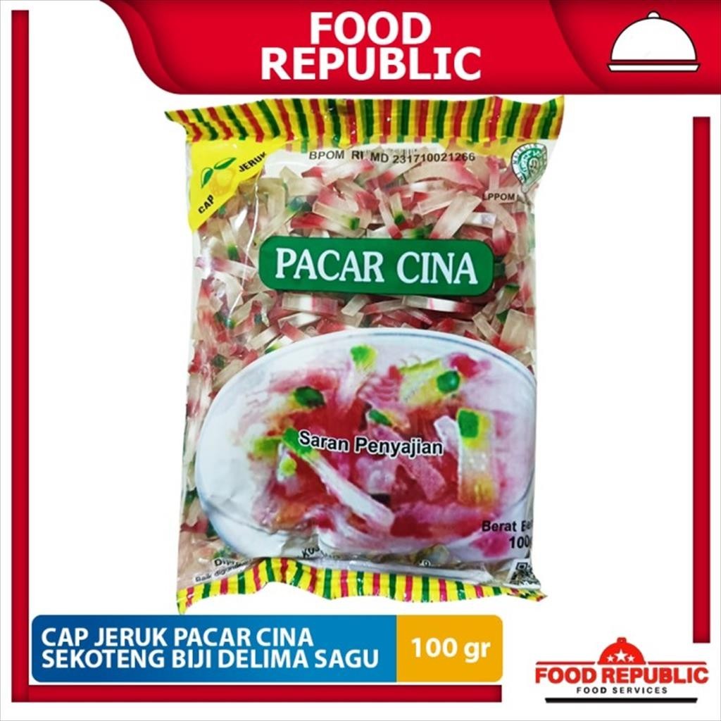 

Pacar Cina Sekoteng Cap Jeruk 100 gr Biji Delima Sagu Halal