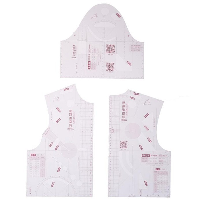 

NB Penggaris Pola Baju SET Drafting Skala Badan 1:1