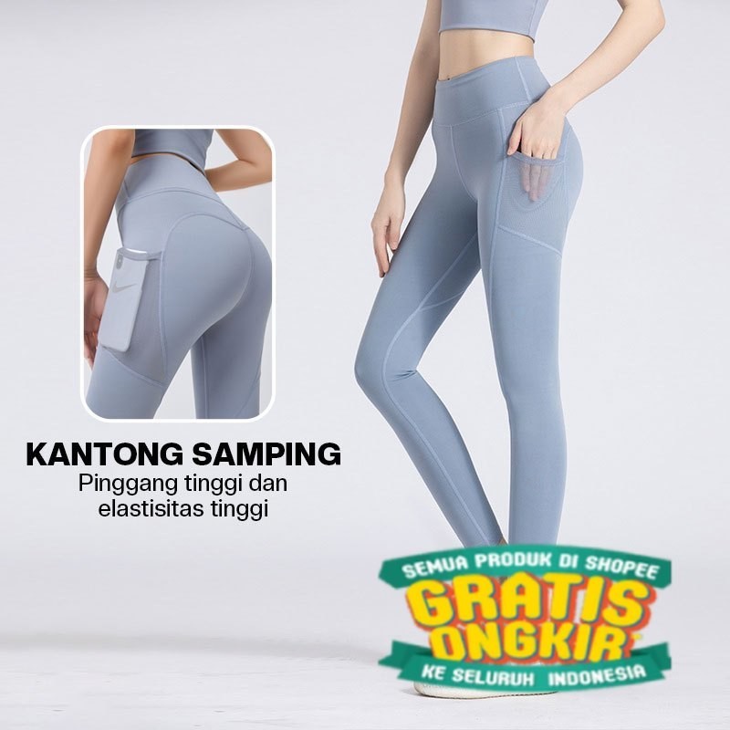 

RAGA Legging Celana Yoga Legging Highwaist Training Wanita Celana Olahraga Wanita Gym Running/ ZUMA AEROBIK LANTAI