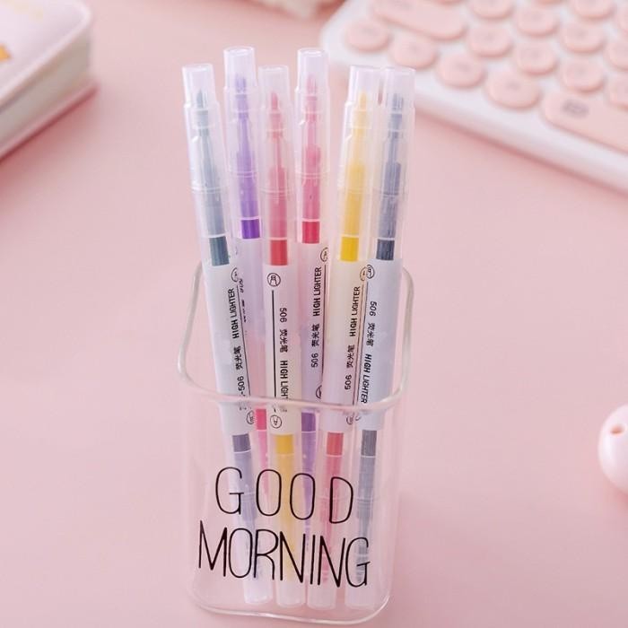 

[Tokome23] COD MA Stabilo 2 Sisi 6pcs Highlighter Multicolor Alat Tulis Sekolah Kantor