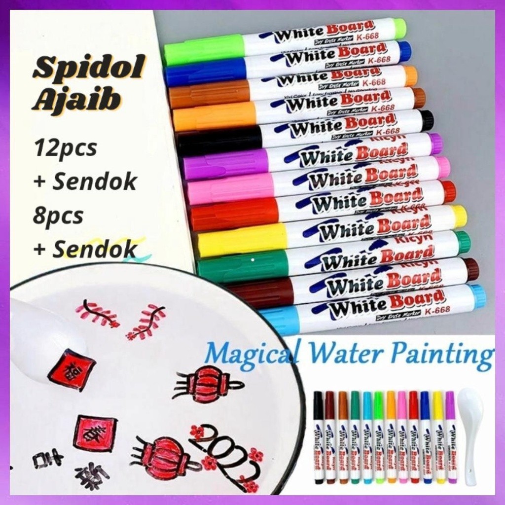 

KS Spidol Apung Ajaib Viral Warna warni / Spidol Ajaib Spidol Whiteboard Floating Markers Mainan Edukasi Anak Spidol Papan Tulis Spidol Ajaib Mengapung Air