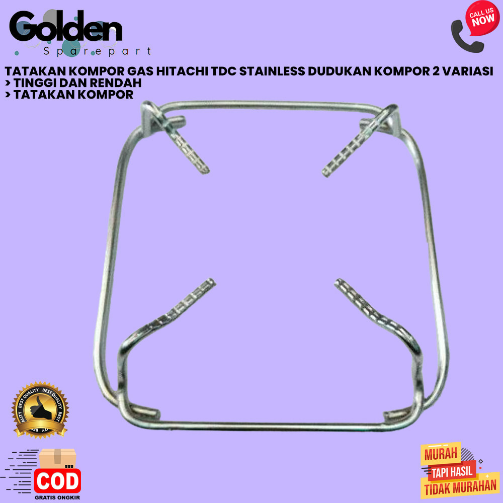 TATAKAN KOMPOR GAS HITACHI TDC STAINLESS DUDUKAN KOMPOR 2 VARIASI (GOLDEN)