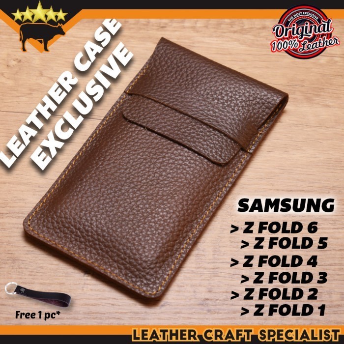 LEATHER CASE SAMSUNG Z FOLD 6 , Z FOLD 5 , Z FOLD 4 , Z FOLD 3 , Z FOLD 2 MILL EXCLUSIVE SARUNG HP K