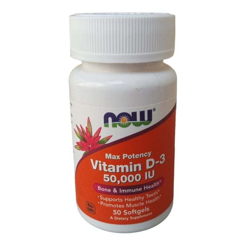 Vitamin D3 50.000 IU 50 ribu IU 50000IU 50 Softgels Now Foods