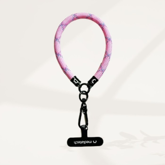 

[KUALITAS TETBAIK] Mediatech Tali Gantungan Handphone Gelang / Phone Lanyard HP 250mm - Pink, Wide