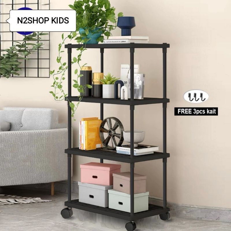 Rak dapur plastik aesthetic rak susun rak serbaguna rak panci