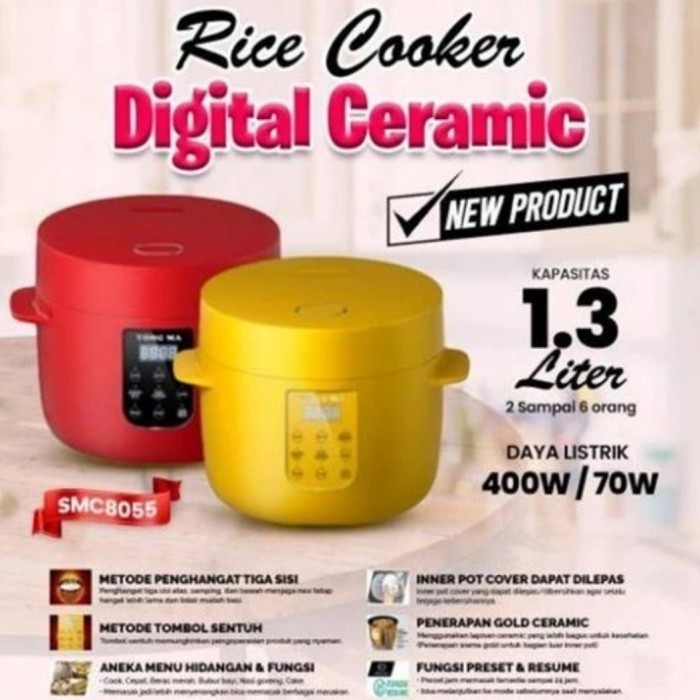 YONGMA RICE COOKER MAGIC COM MINI DIGITAL 1,3 LT YONG MA SMC 8055