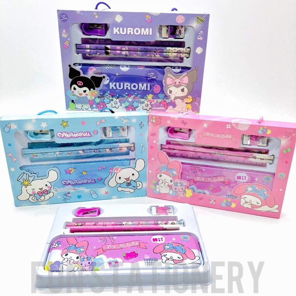 

TEMPAT PENSIL SET KARAKTER SANRIO KUROMI / KOTAK PENSIL + SERUTAN / TEMPAT PENSIL / PENCIL CASE SANRIO MELODY KUROMI / Alat Tulis Set Karakter Kuromi Murah Lucu / Kotak Pensil Anak Stationery Untuk Hadiah Sekolah Sanrio / Kotak Pensil Viral