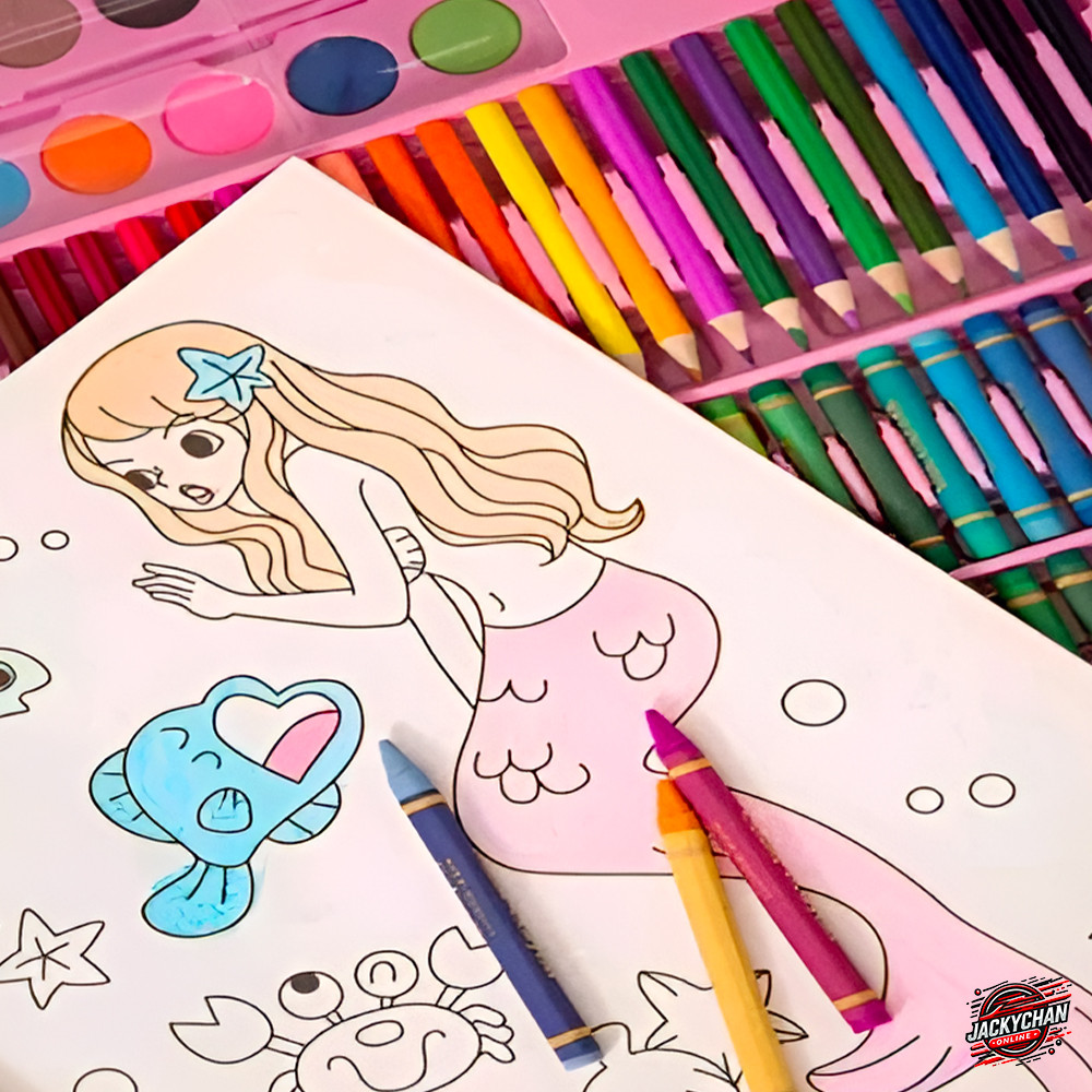 

JC Stationery Set Isi 86 Pcs Pensil Crayon Warna Cat Air Menggambar