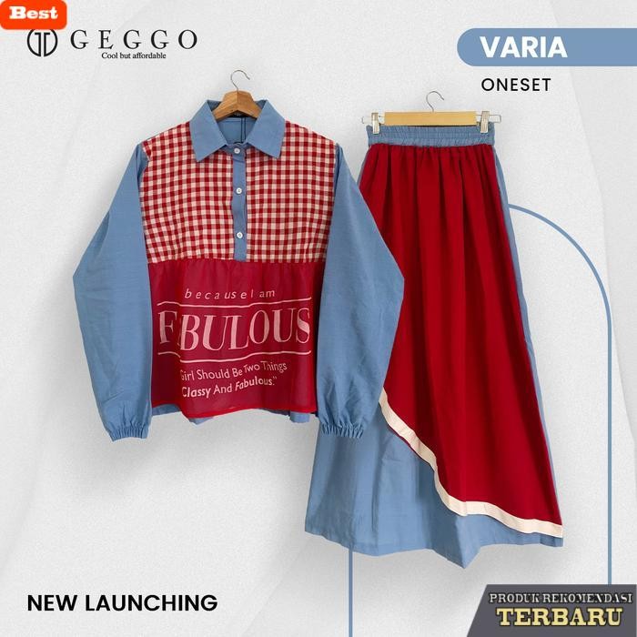 rok wanita kekinian GEGGO WOMAN - VARIA SET / SETELAN KEMEJA WANITA CASUAL KEKINIAN  / ONESET KOREAN
