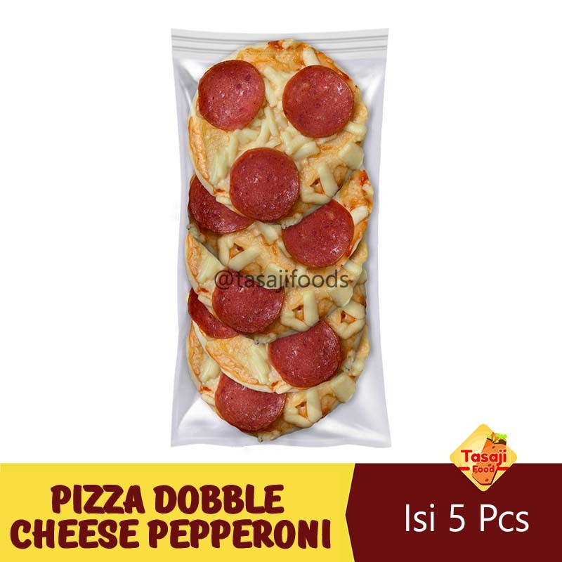 

Pizza Mini Diameter 11 cm Dobble Cheese Pepperoni Isi 5 Pcs