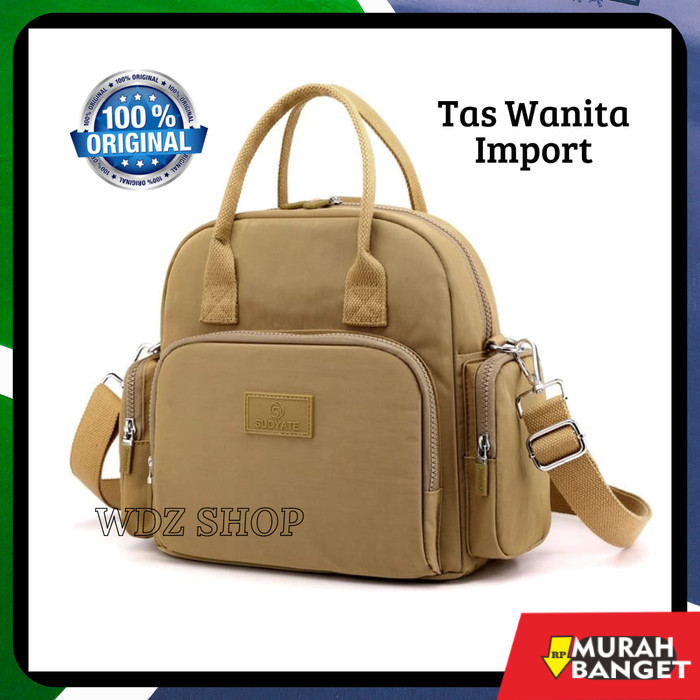 tas ransel wanita import Tas wanita 3in1 selempang ransel jinjing original suoyate bag - S283 - Khak