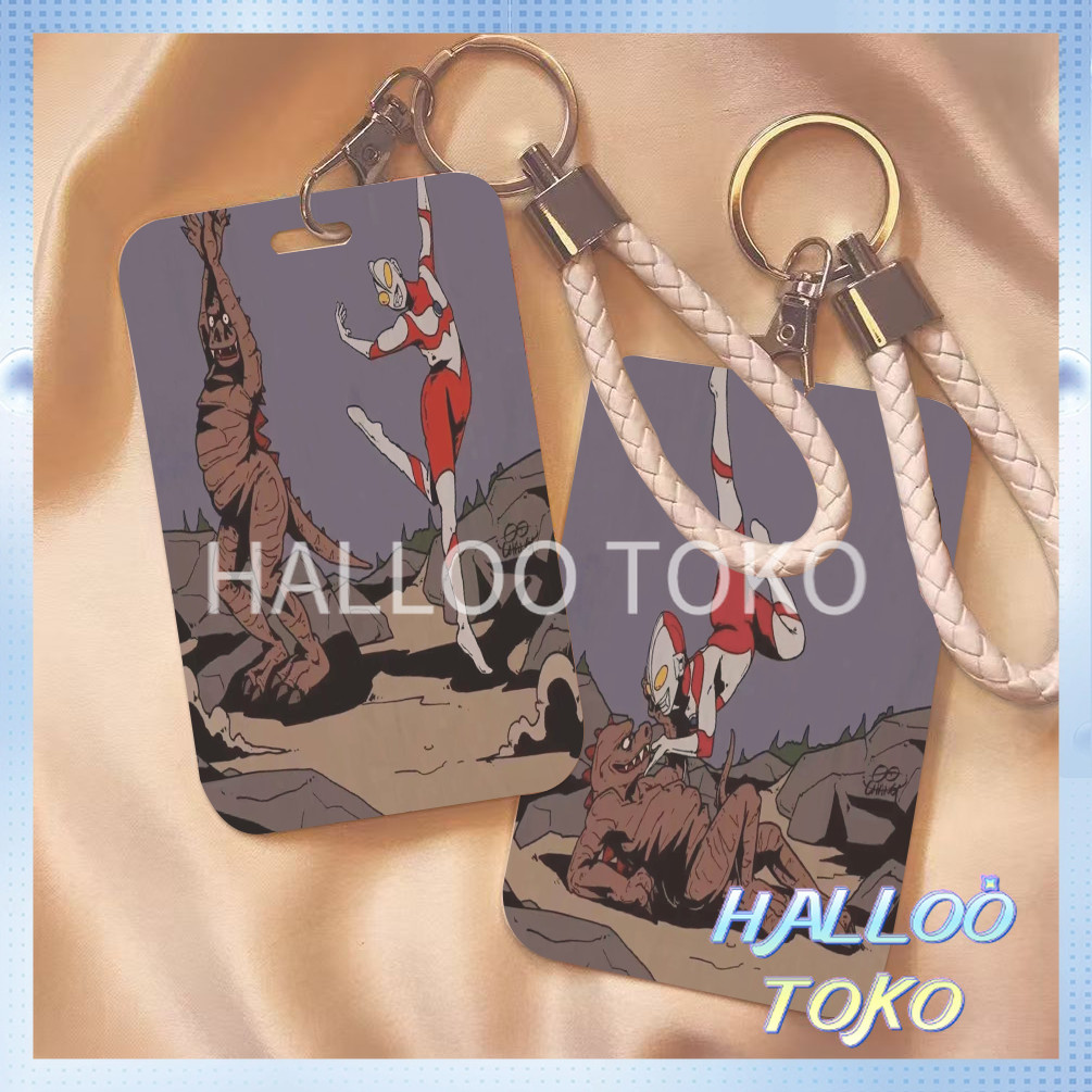 

ID CARD HOLDER MOTIF KAWAII TEMPAT KARTU PHOTOCARD PHOTO CARD Pelindung + Tali,Ultraman dan monster kecil