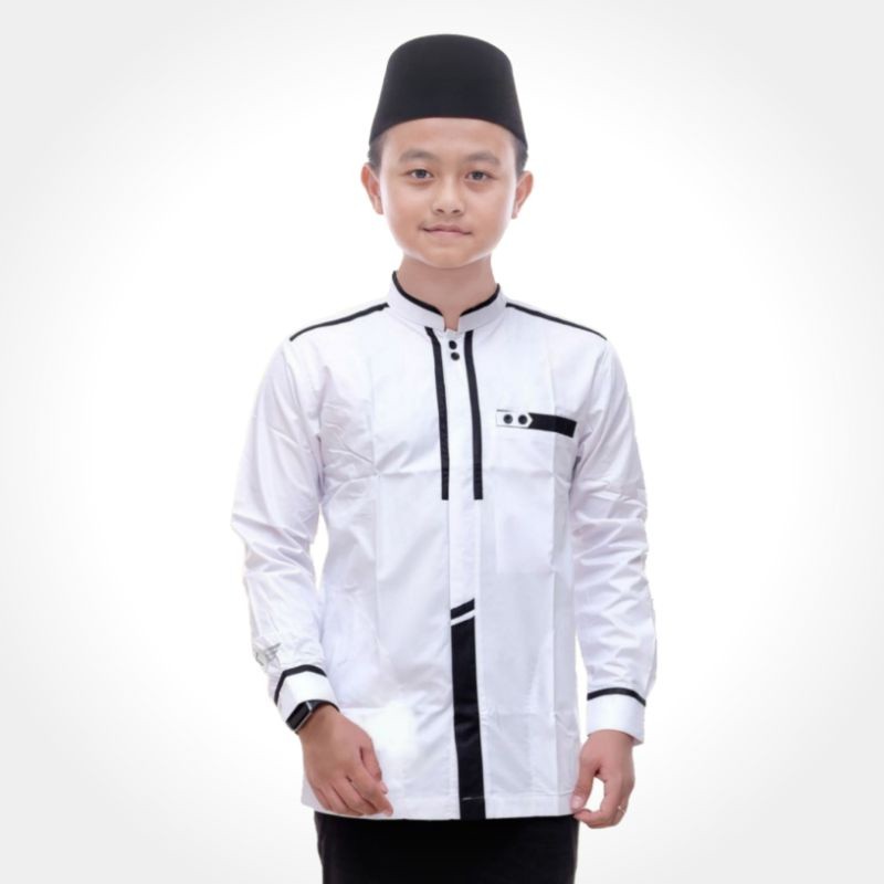 Baju LebaranBaju Koko Junior Katulistiwa - Koko Anak Terbaru - Baju Koko Anak - Kemeja Junior - Koko