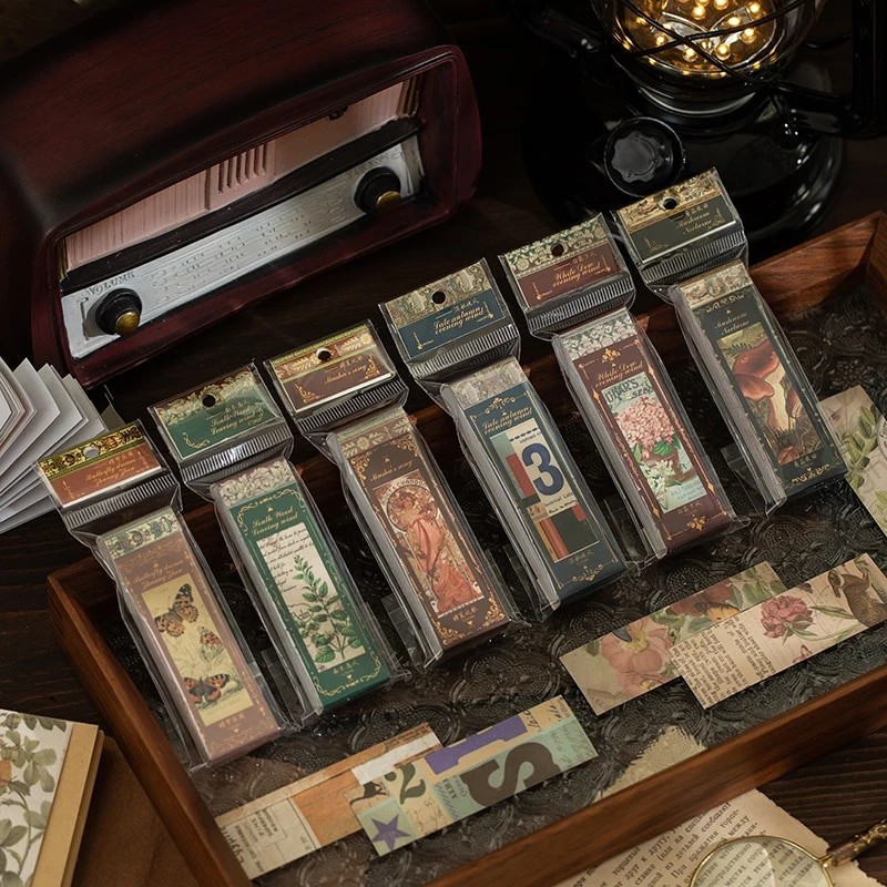 

Creative Retro Sticker Pack 50 Sheets/set of Washi Paper Material Literary Handbook Diary Material Decorative Stickers