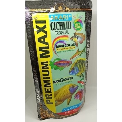 BISA COD Pelet Ikan Akari Premium Maxi Cichild 100 gram Maxi Color Pakan Ikan Hias