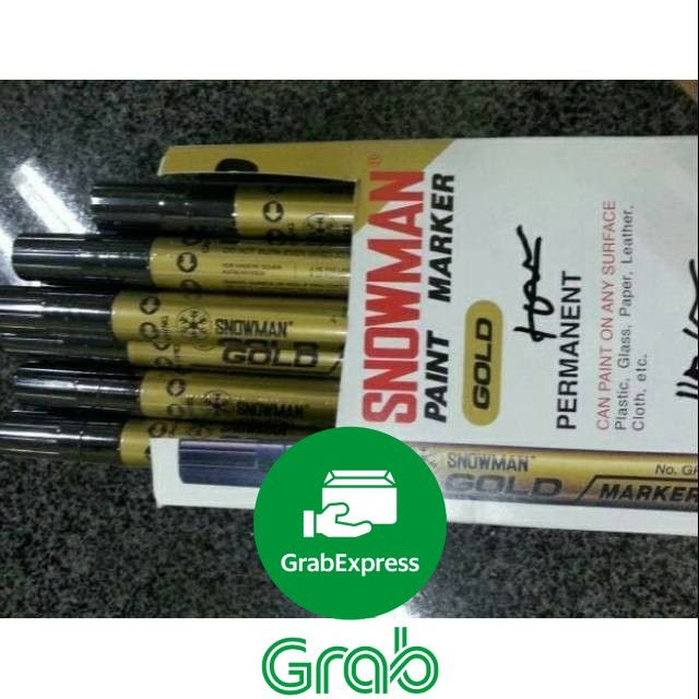 

Promo / Spidol emas gold snowman paint marker atk murah