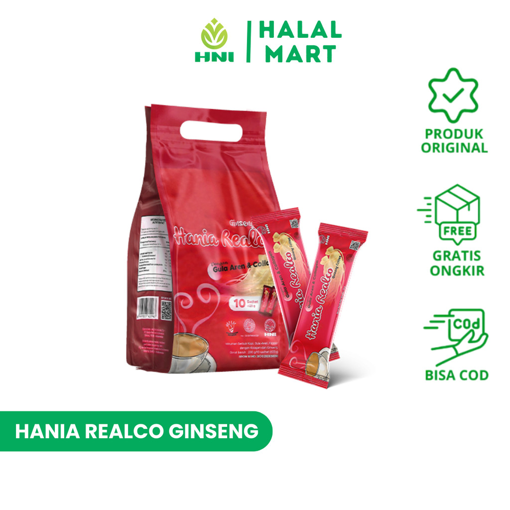 

Hania Realco Ginseng Coffee | Bisa Bayar COD - HNI HPAI BPOM
